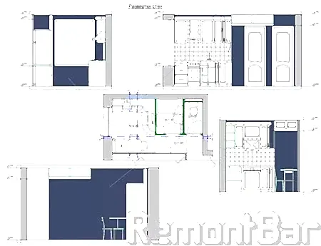 развертка стен кухни - фрагмент дизайн-проекта