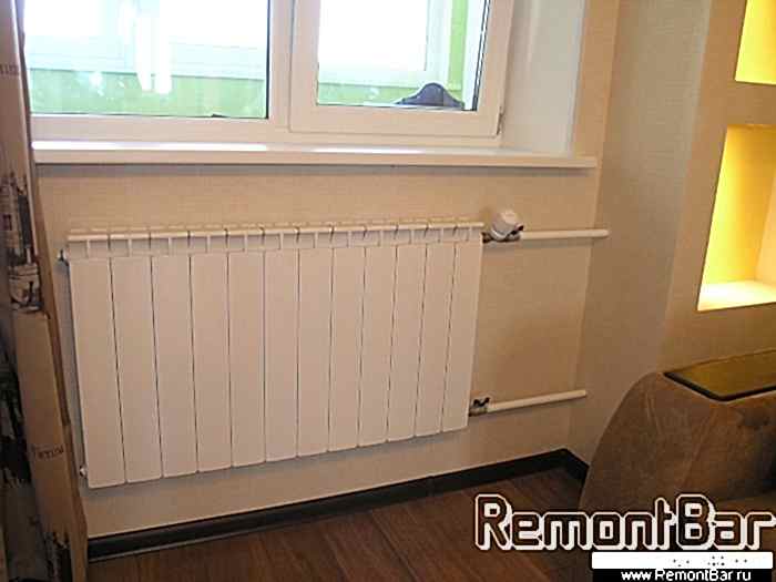 Все радиаторы в квартире мы заменили на новые биметаллические (сварочные работы).