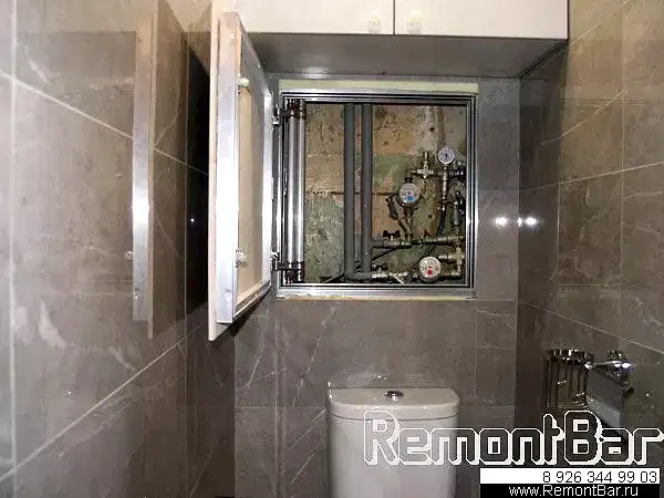 приборы водоподготовки в сантехшкафу Люк "под плитку" ревизионный размером 50х50 см.